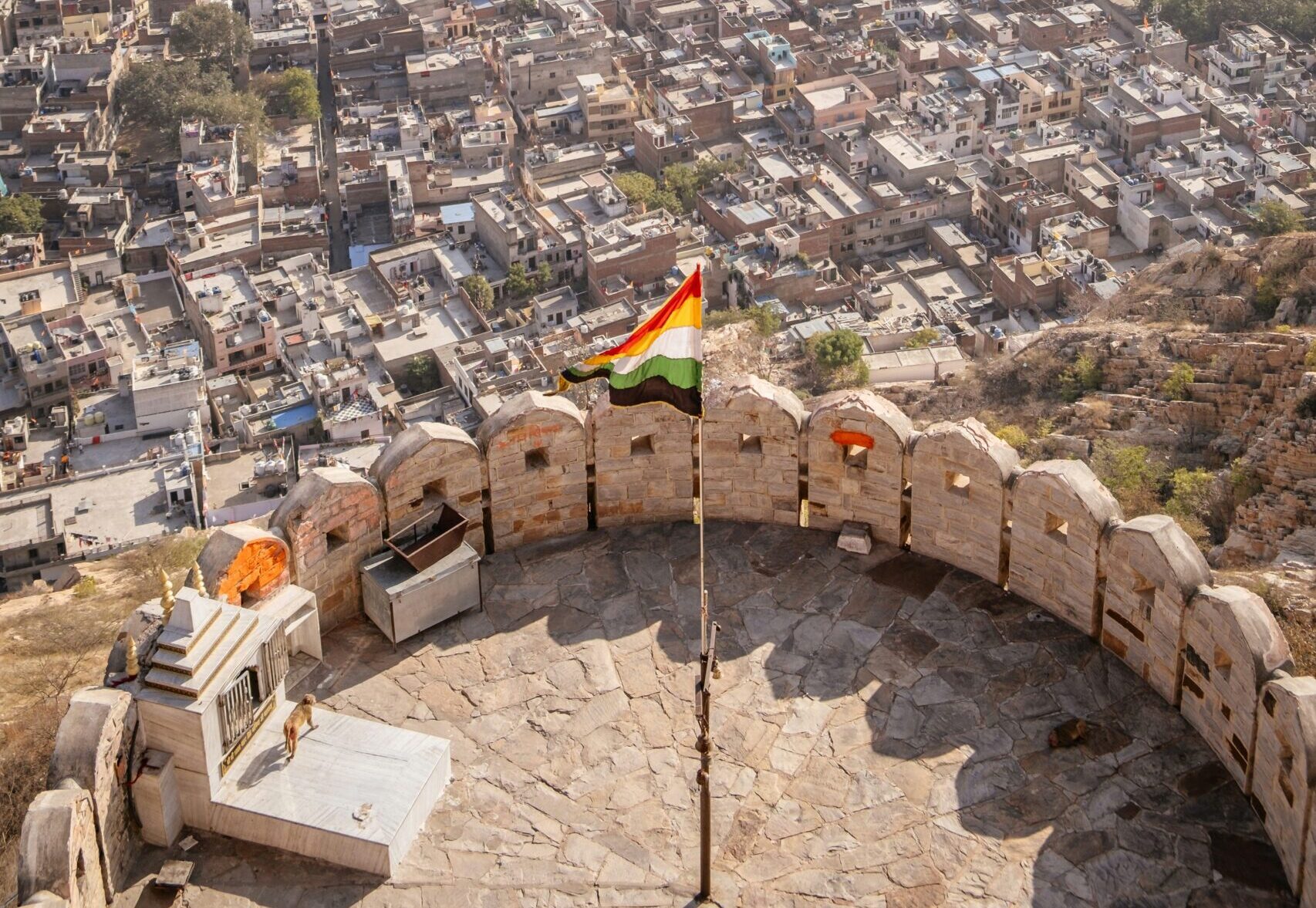 This is the temple of Nahar Singh Bhomia at Nahargarh Fort Jaipur