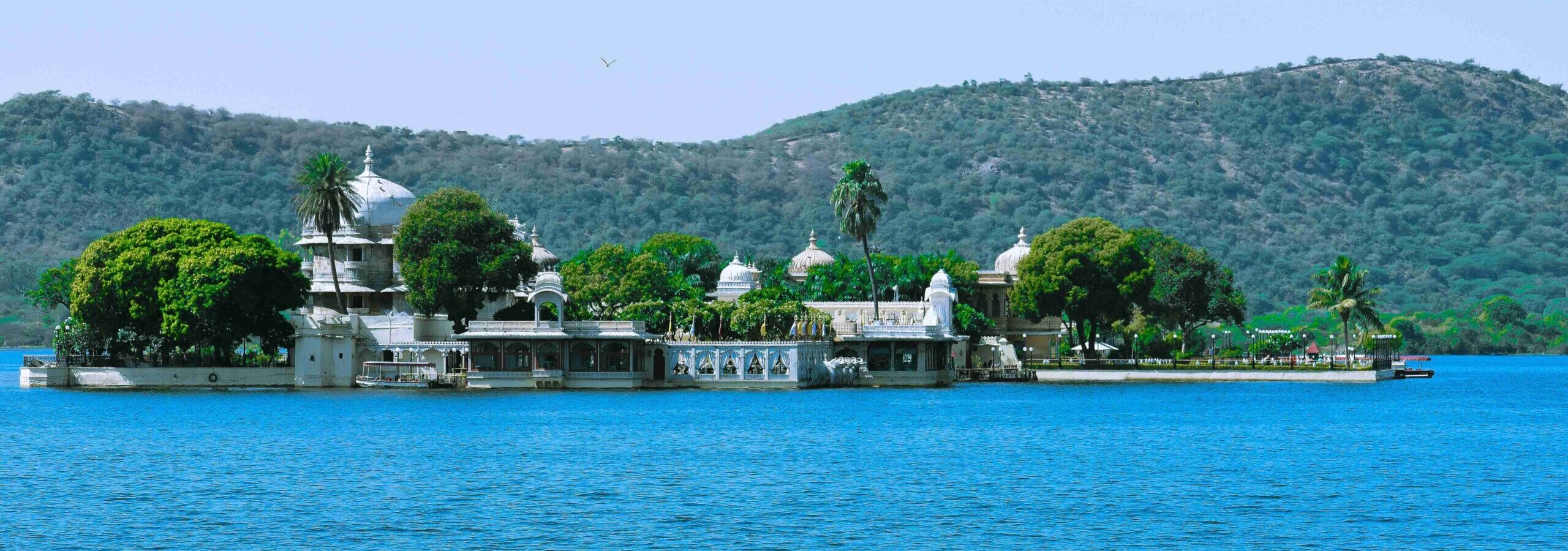 A beautiful View of Jag Mandir Palace Udaipur from Boat.