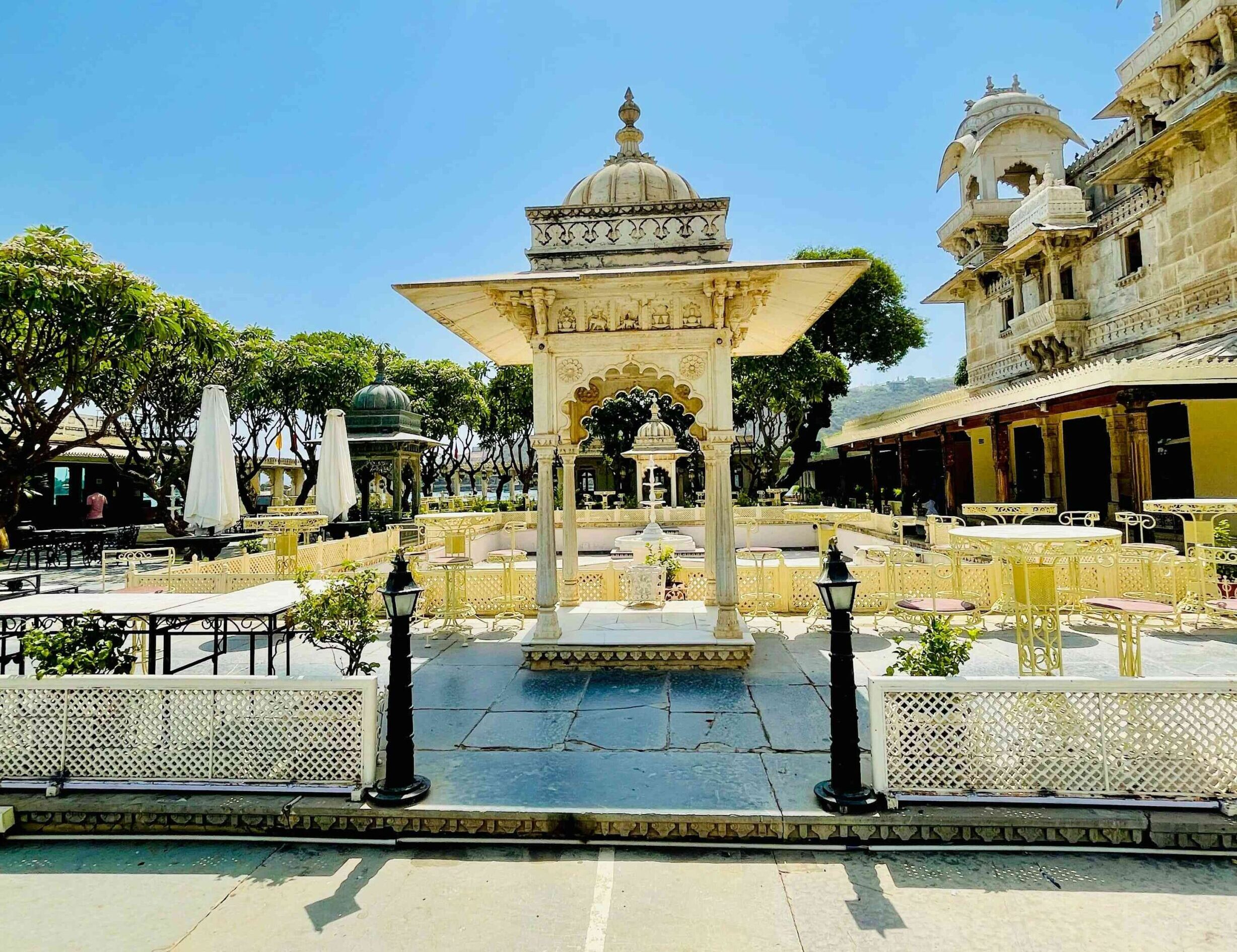 The Darikhana Restaurant at Jag Mandir Palace Udaipur which provide best view of Lake Pichola