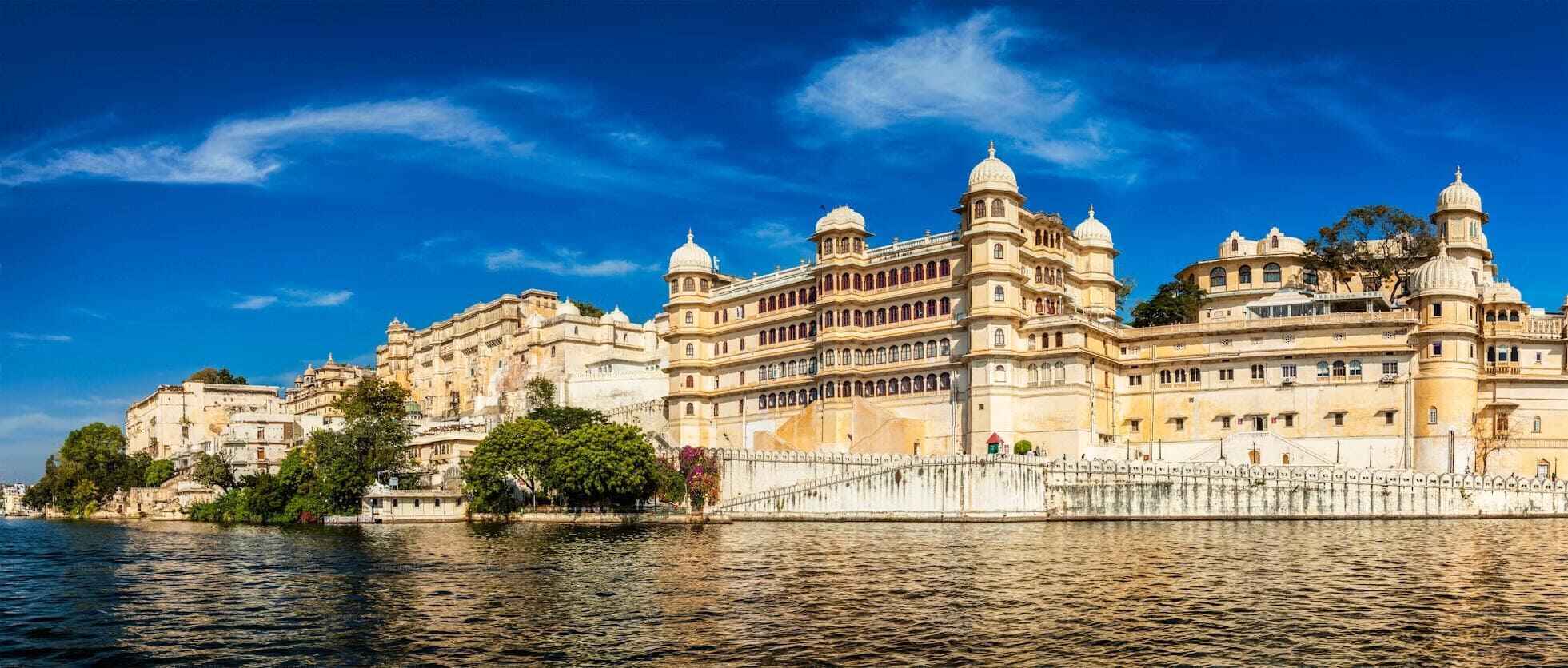 The Beautiful View of City Palace from Lake Pichola Udaipur