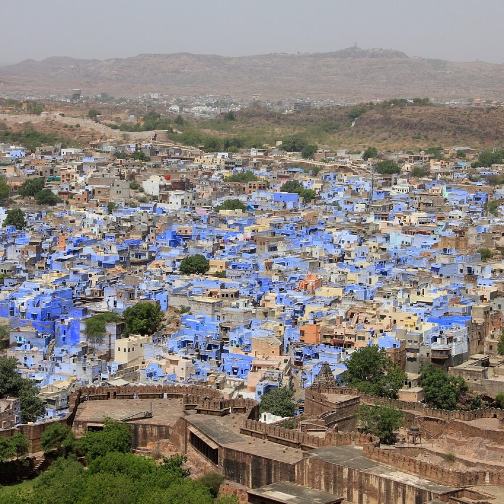 The Aerial View of Blue City of India Known as Jodhpur